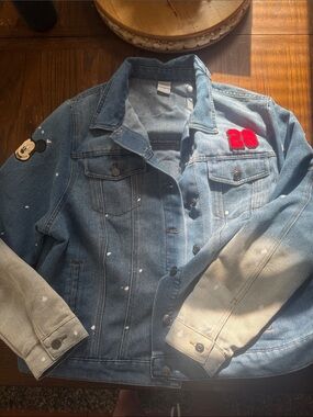 Disney Blue Denim Jean Jacket with Red '28' Patch